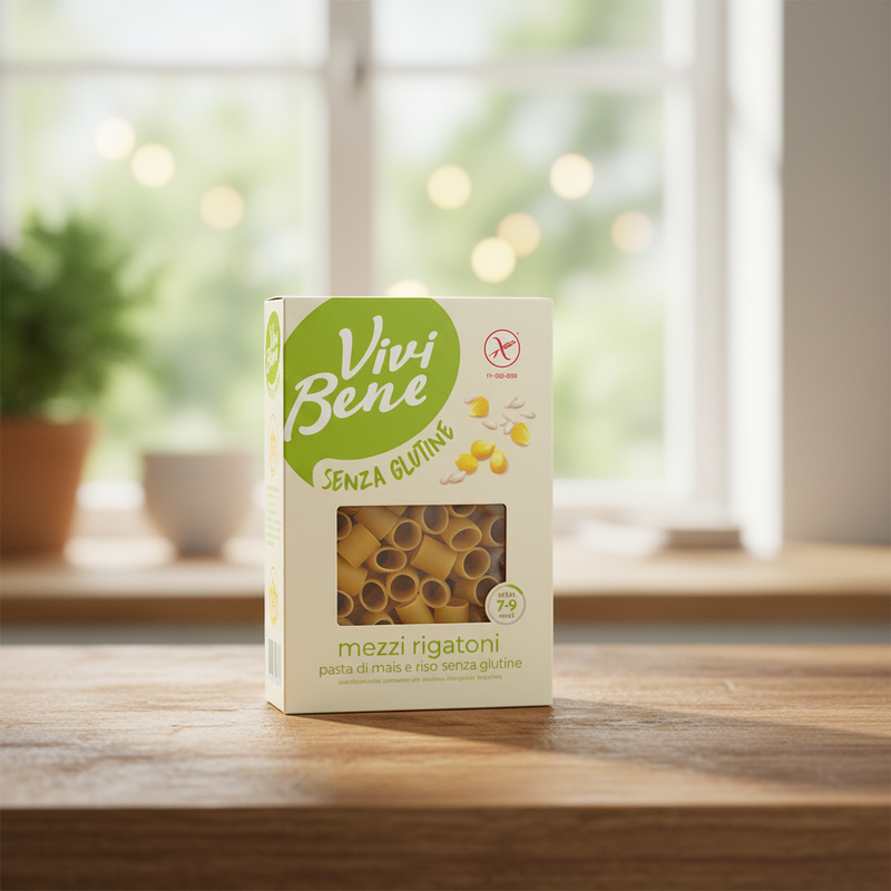 Glutenfreie Mezzi Rigatoni Vivi Bene - Mais & Reis (400 g) 