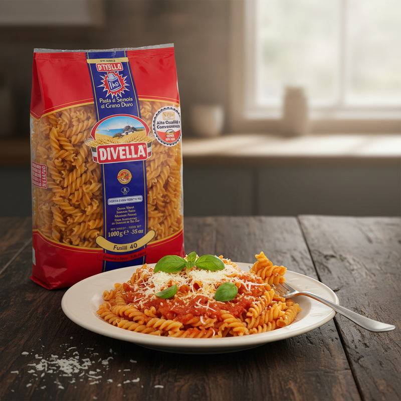 Fusilli Divella - Format généreux (1 kg) - en situation d'usage