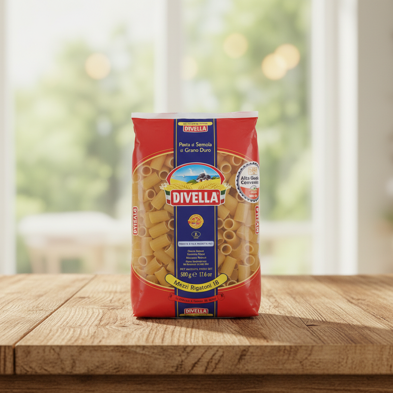 Mezzi Rigatoni Divella – Format N°18 (500 g) 