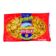 Paquet de Paccheri Napoletani N°80 de la marque Divella - Pâtes courtes italiennes en semoule de blé dur, format typique de la tradition napolitaine, extrusion au bronze - Poids 500g.