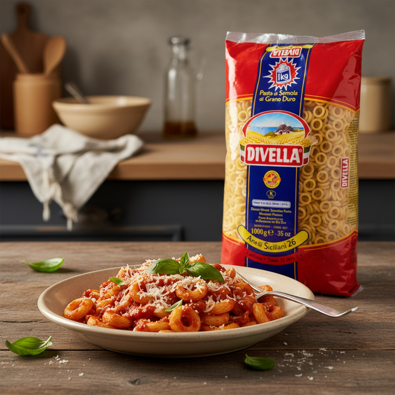 Anelli Siciliani Divella - Format (1 kg) - en situation d'usage