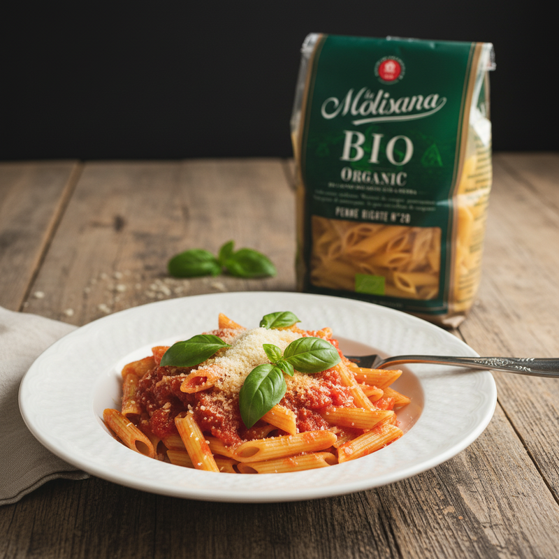 Penne Rigate Bio La Molisana ‑ Pâtes biologiques (500 g) - en situation d'usage