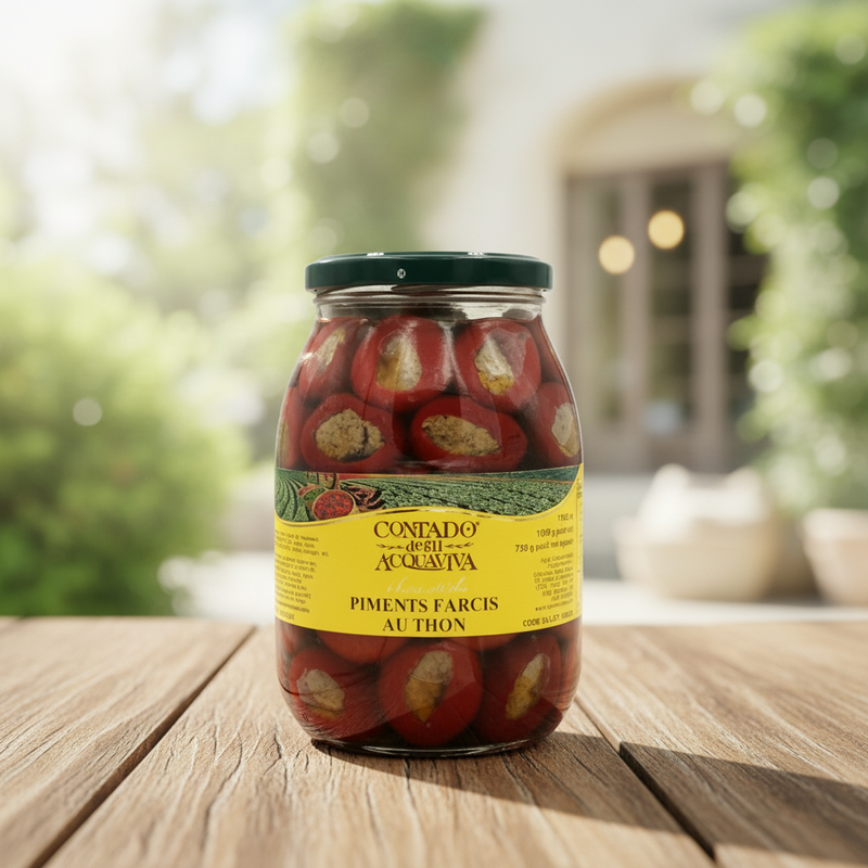 Gefüllte Peperoncini mit Thunfisch Contado degli Acquaviva - Mediterraner Aperitif (1kg) 
