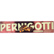 Tablette de chocolat noir Pernigotti avec des noisettes entières 250g - Face avant. Délicieux chocolat italien parfait pour les amateurs de saveurs intenses.