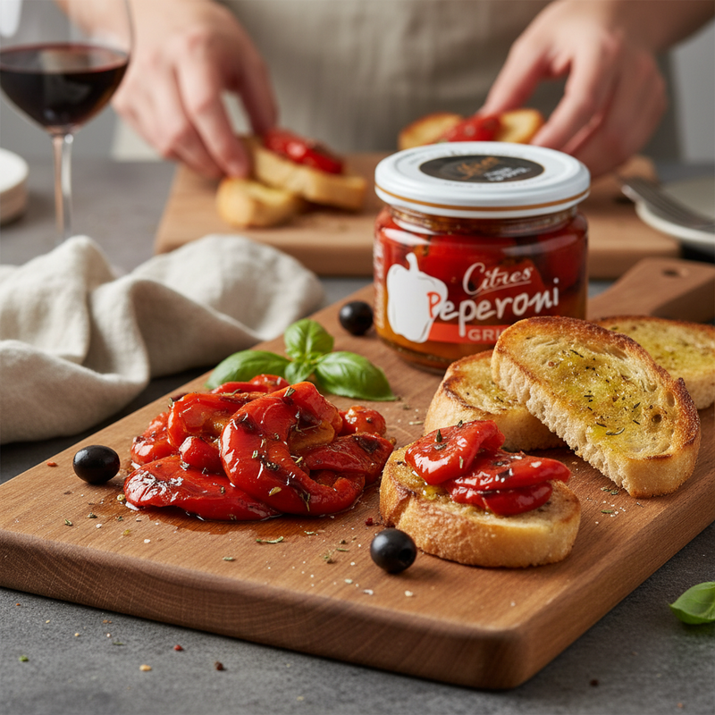 Poivrons Grillés Citres - Antipasti italiens (230 g) — en situation