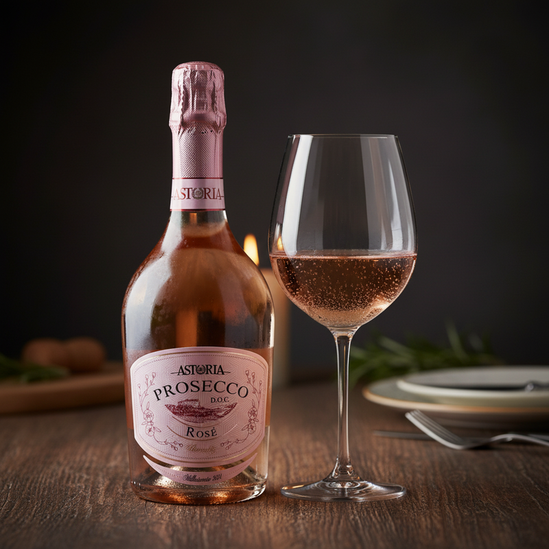 Prosecco Rosé Millesimato Astoria – (75 cl) — en situation
