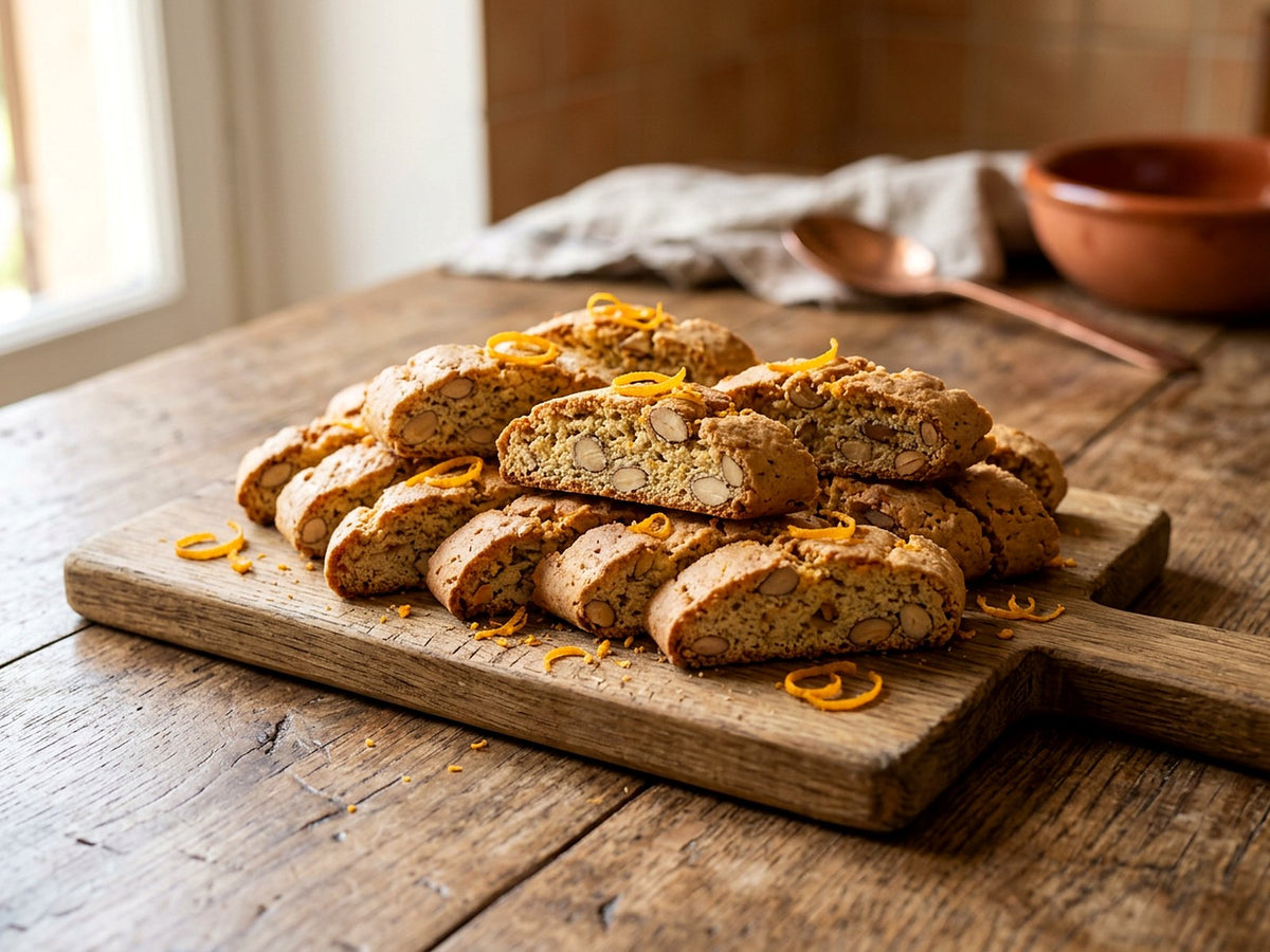 Cantucci aux amandes, à l'huile d'olive et à l'orange