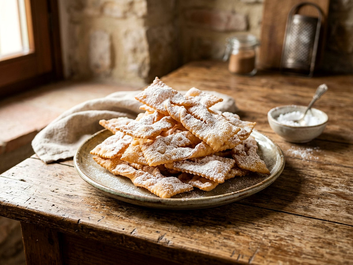 Chiacchiere au four, à l'huile d'olive et au vin blanc