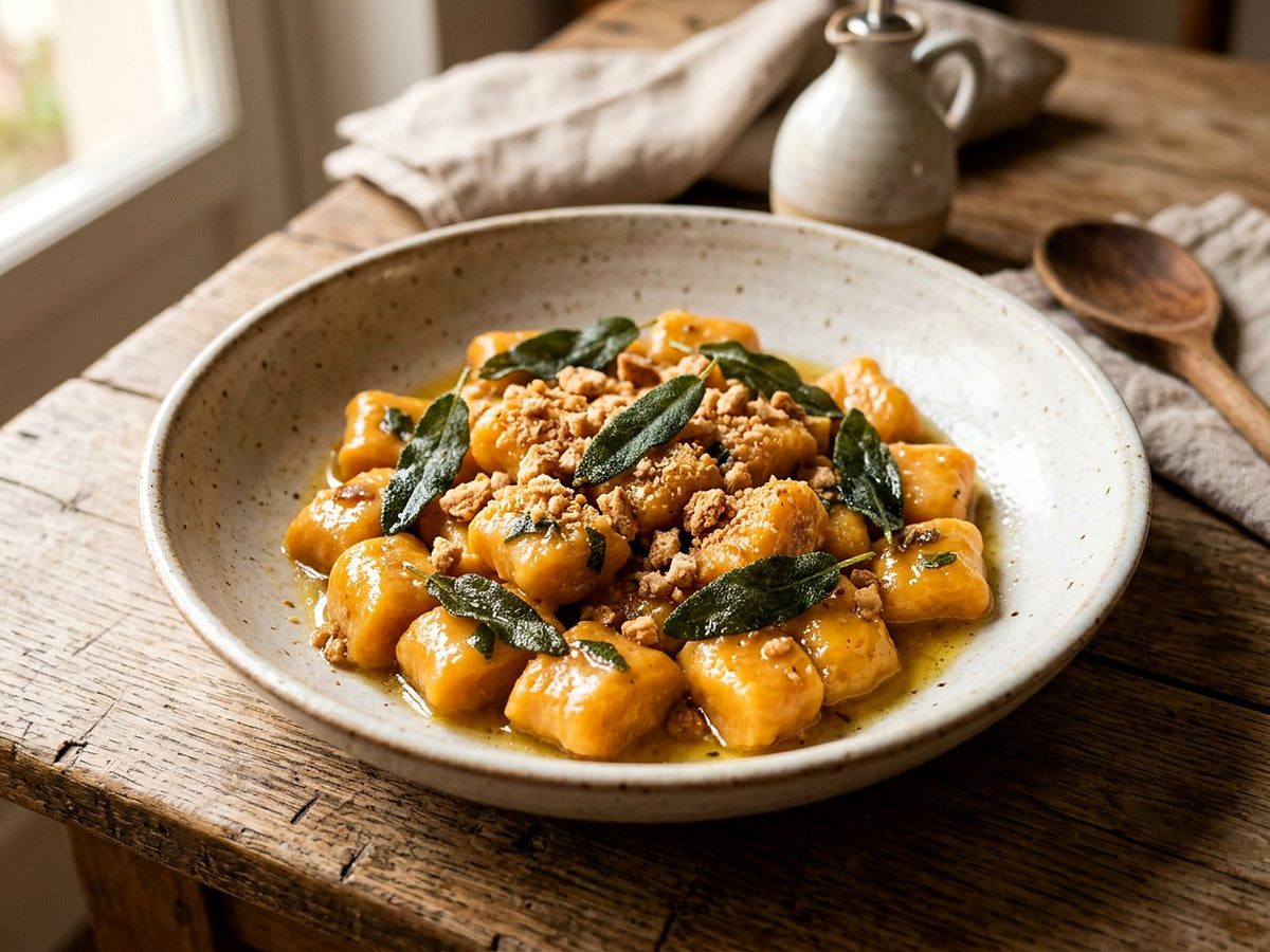 Gnocchi de courge maison, beurre et sauge