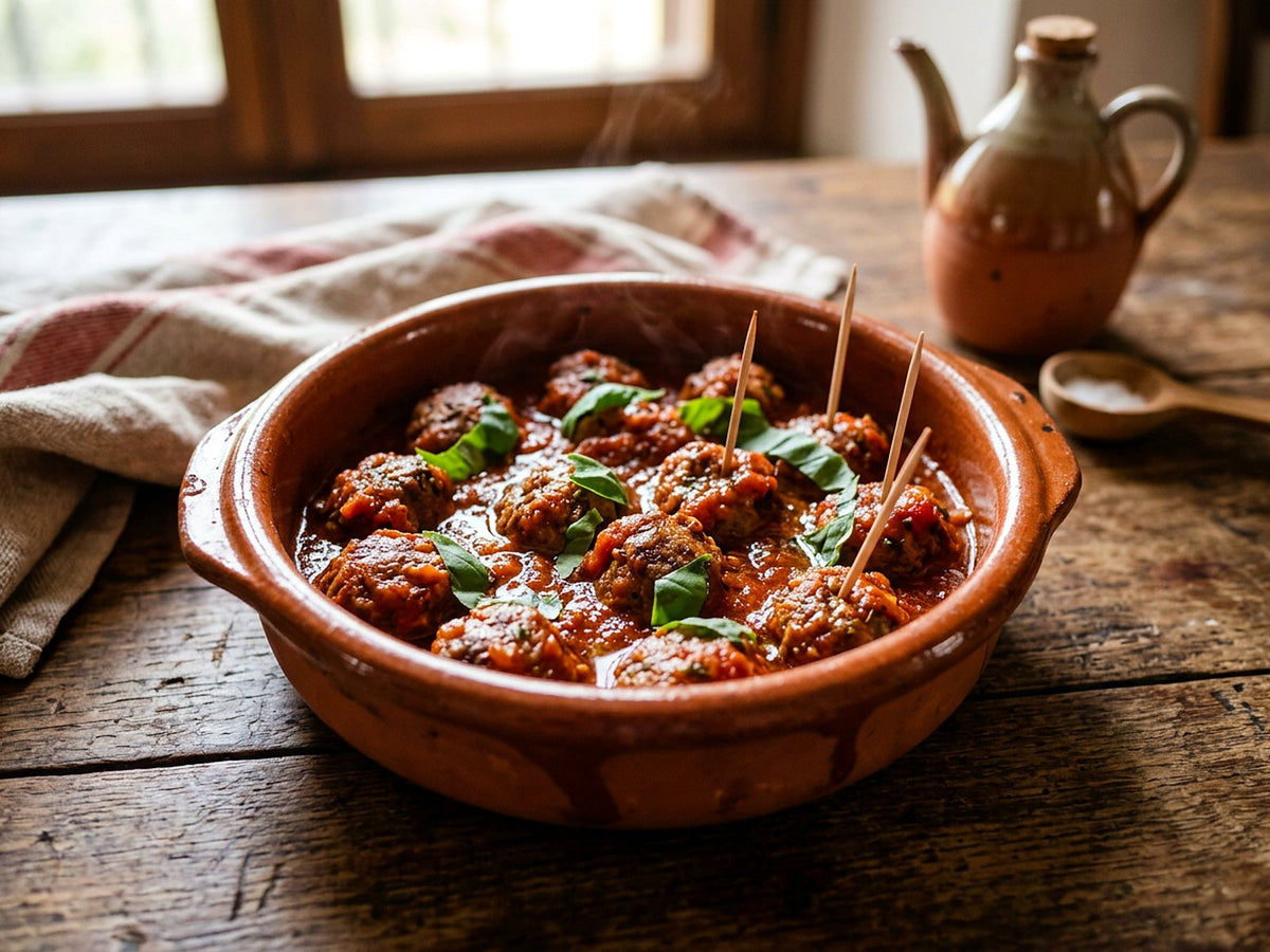 Polpette de bœuf mijotées à la sauce tomate