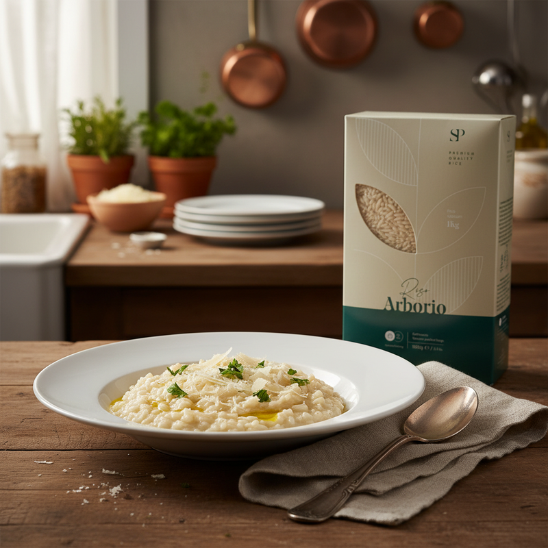 Riz Arborio SP - Premium Quality (1 kg) - en situation d'usage