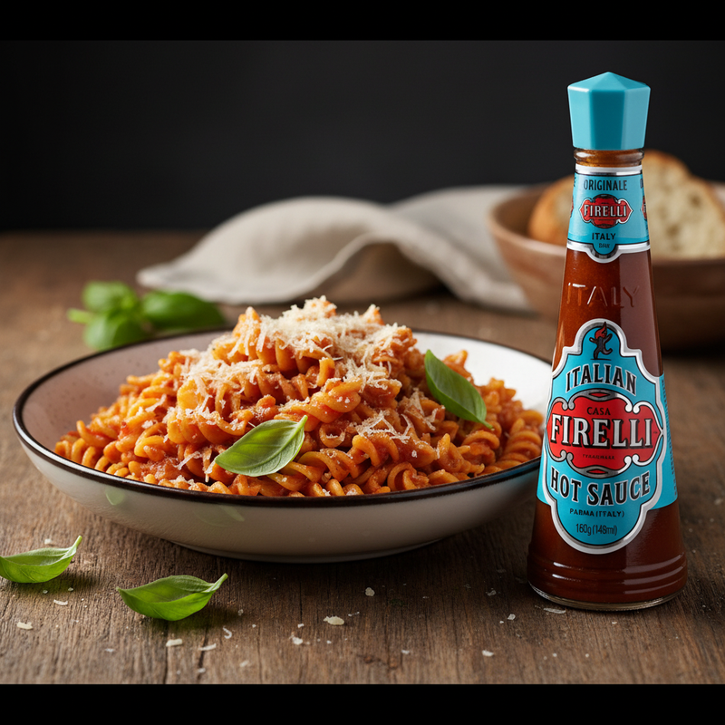 Sauce Piquante Casa Firelli – Original (148 ml) - en situation d'usage