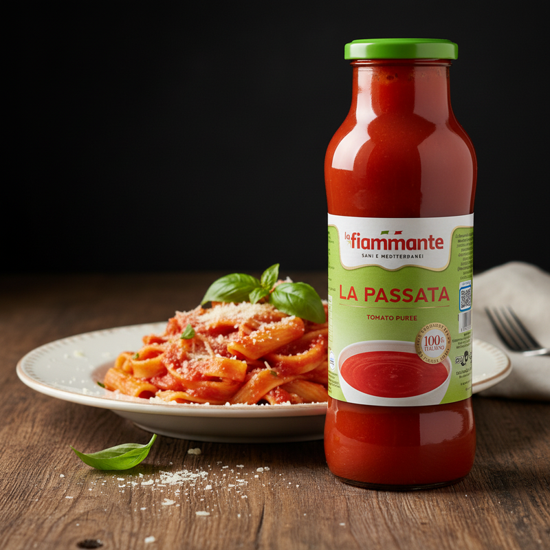 Passata Tomate La Fiammante – Purée de Tomate Italienne (680 g) - en situation d'usage