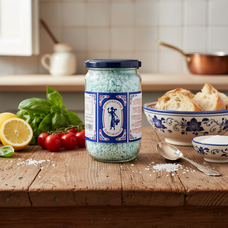 Sel effervescent Tortoroglio - Tradition italienne (250 g) - en situation d'usage
