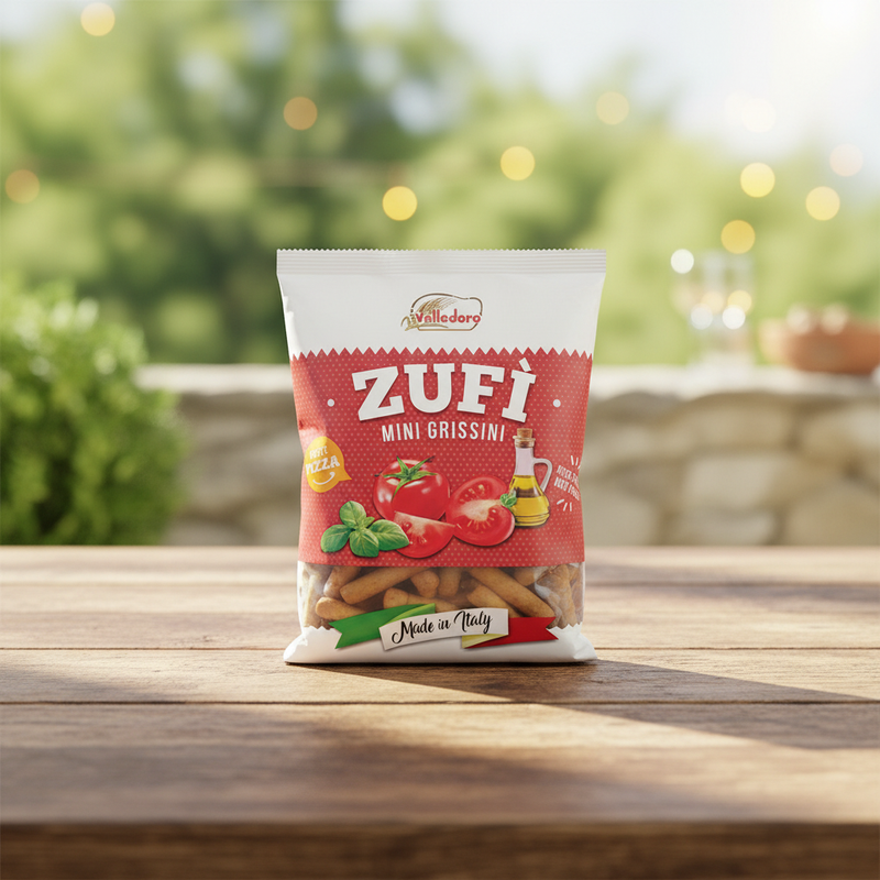 Mini Grissini Pizza Valledoro - Geschmack Pizza (100g) 