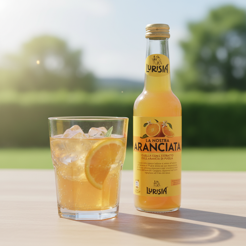 Aranciata Lurisia - La Nostra (27,5 cl) - en situation d'usage