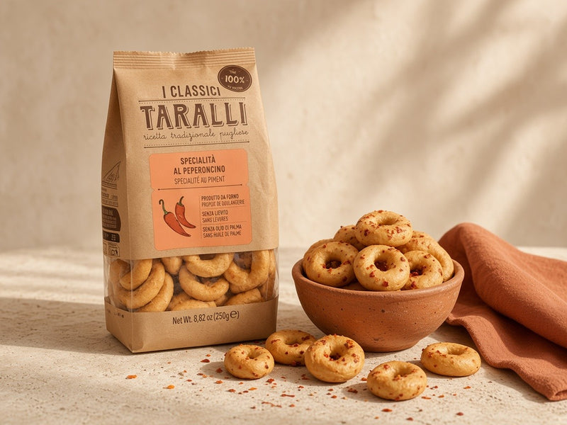 Taralli au piment Puglia Sapori — ambiance crème terracotta EasyGusto