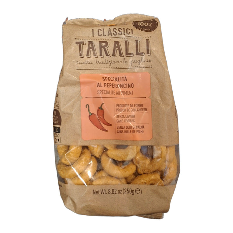 Packshot Taralli Spécialité au Piment Puglia Sapori 250g fond blanc