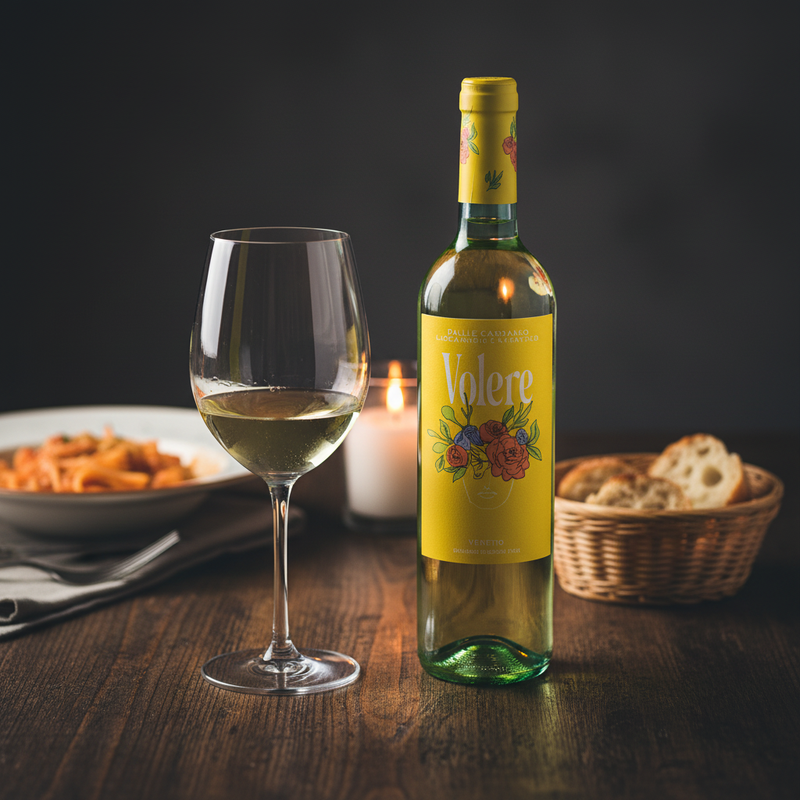Garganega Veneto Volere - Vin Blanc Légèrement Pétillant (75 cl) - en situation d'usage