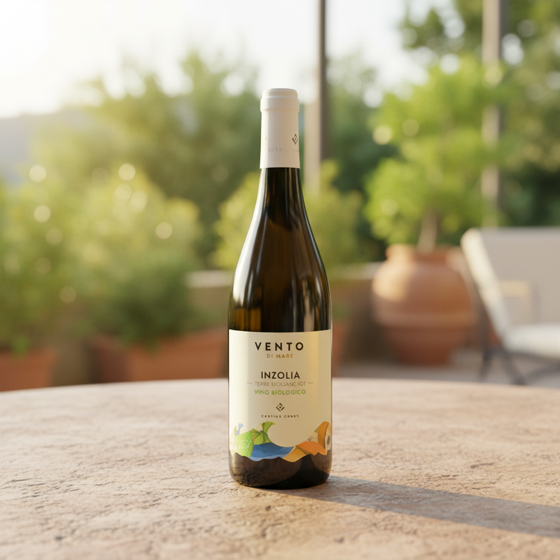 Weißwein Sizilien Bio Vento di Mare - Inzolia Terre Siciliane IGP (75 cl) 