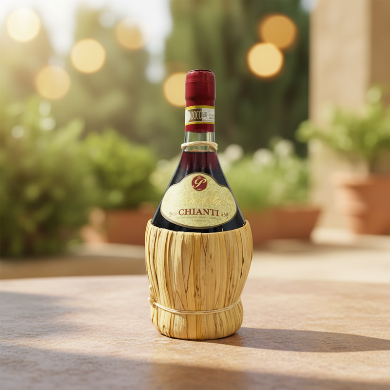Chianti-Wein DOCG Toskana – 75cl italienischer roter Fiasque Paille