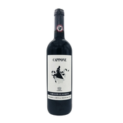 Bouteille de vin rouge Chianti Classico Cappone DOCG en 75cl, avec étiquette élégante et silhouette distinctive.