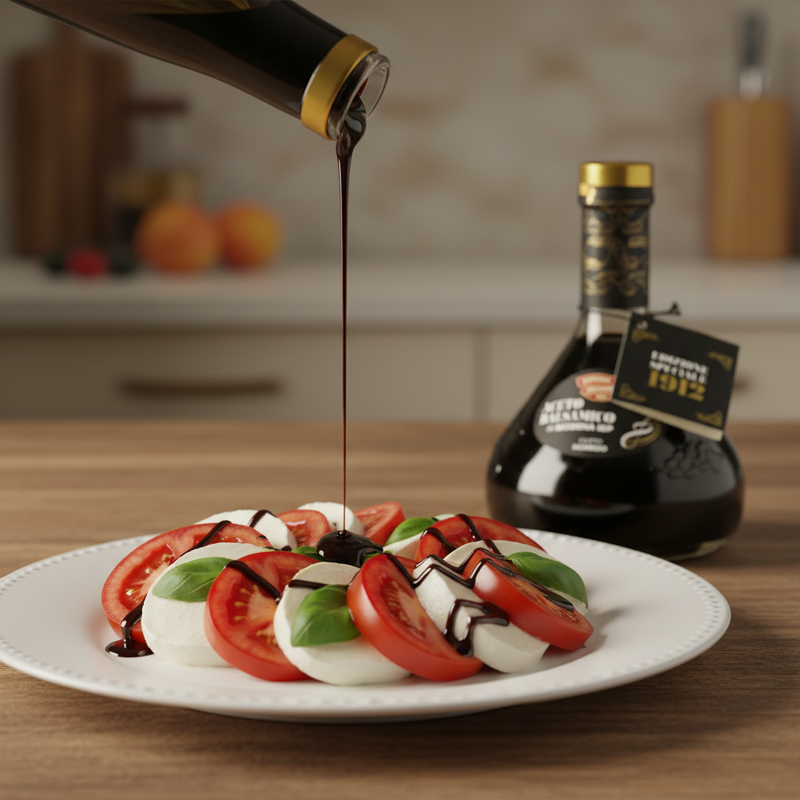 Aceto Balsamico di Modena IGP Monari Federzoni ‑ Édition (250ML) - en situation d'usage