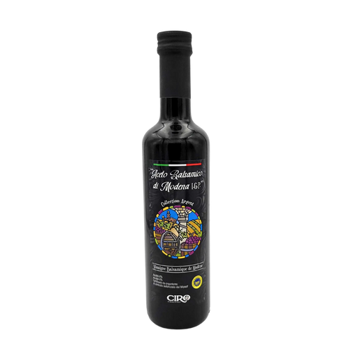 Vinaigre balsamique de Modène IGP Ciro 500ml - bouteille élégante avec étiquette artistique Collection Arezou