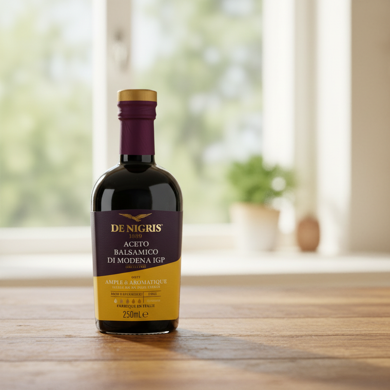 Balsamico-Essig aus Modena IGP De Nigris - Voller und aromatischer Geschmack (250 ml) 
