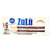 Emballage des Zulu, bâtonnets de riz croquants enrobés de chocolat au lait, sans gluten, en pack de 6 portions pratiques, 140g