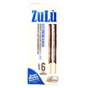 Vue avant de la boîte Zulu, bâtonnets de riz enrobés de chocolat au lait, sans gluten, en format 140g