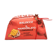 Panettone Balocco Original Italien aux amandes, spécialité festive italienne, 1 kg, glaçage croquant, emballage rouge
