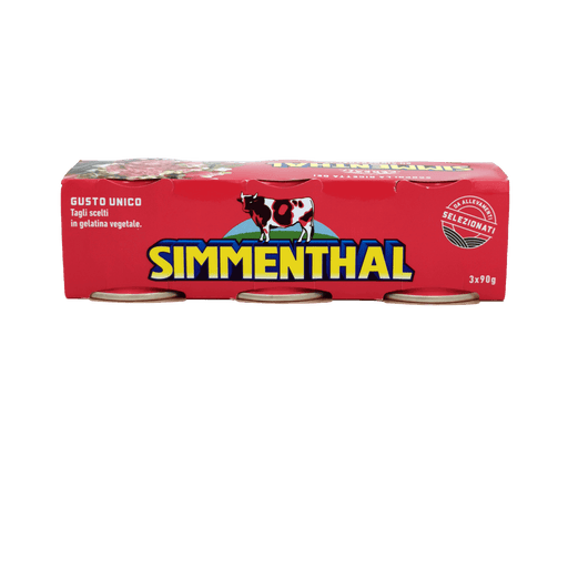 Corned Beef Simmenthal 270 g, schmackhaftes Rezept auf der Basis von magerem Rindfleisch und pflanzlichem Gelee, ideal zu Pasta oder Gemüse.