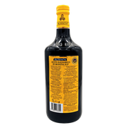 Étiquette arrière du vinaigre balsamique Rossini I.G.P. 1L, avec composition, informations nutritionnelles et origine italienne.