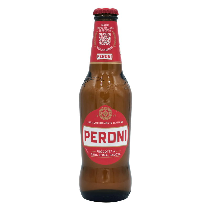 Bière Peroni 33cl en bouteille, brassée en Italie avec du malt 100% italien.