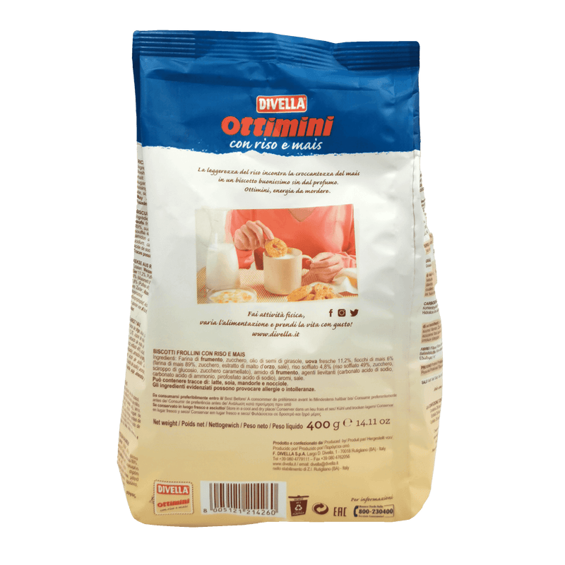 Biscuit Riz Soufflé et Maïs Divella 400g 