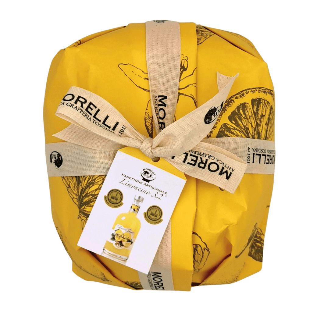 Panettone mit Limoncello – Artisanal Toscan Morelli 750 g, mit frischer sizilianischer Zitrone und hochwertigen toskanischen Zutaten.