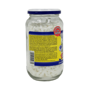 Vue latérale du bocal de 250g d'effervescent au jus de citron Galeffi, montrant les ingrédients et le mode d'emploi.