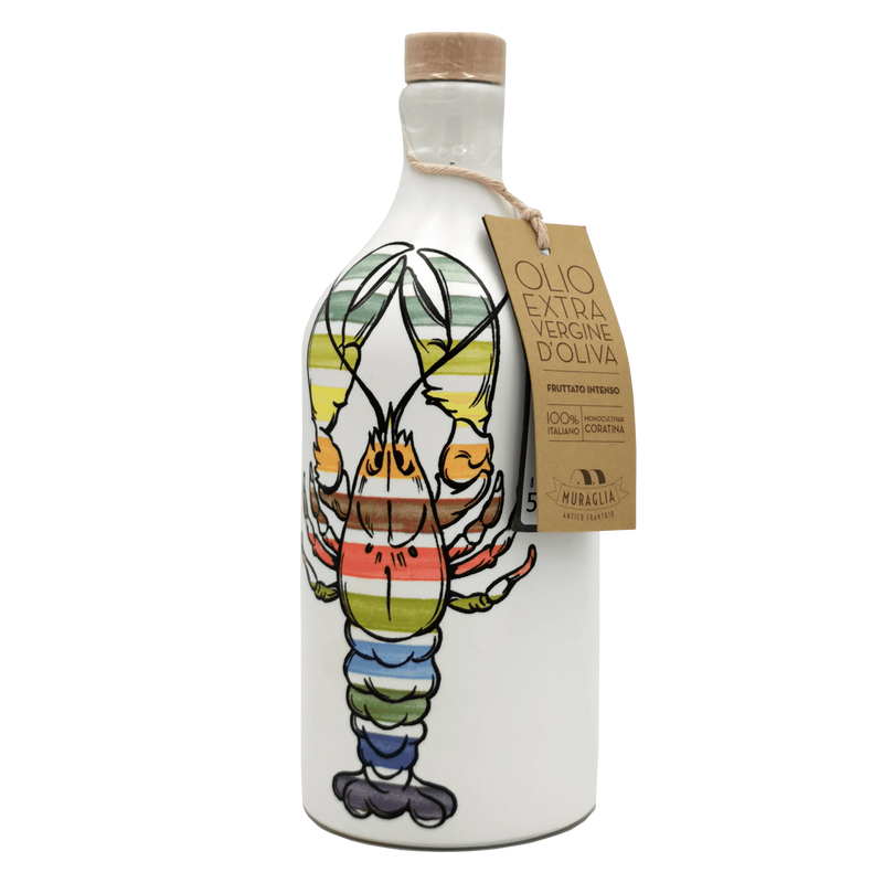 Huile d'olive extra vierge Muraglia Homard - Bouteille en céramique 50cl