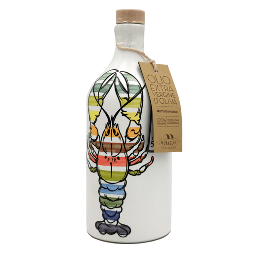 Huile d'olive extra vierge Muraglia Homard - Bouteille en céramique 50cl