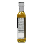 Ingrédients de l'huile d'olive extra vierge Olitalia à l'arôme de truffe 250ml, étiquette détaillant la composition et les recommandations d'utilisation.